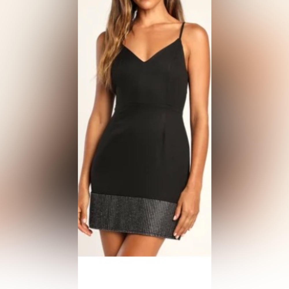 NWT LULUS Rhinestone mini dress